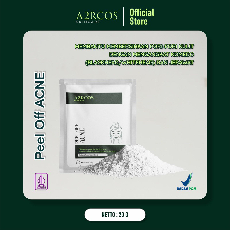 A2RCOS Peel Off Acne - Masker Peel Off Untuk Jerawat