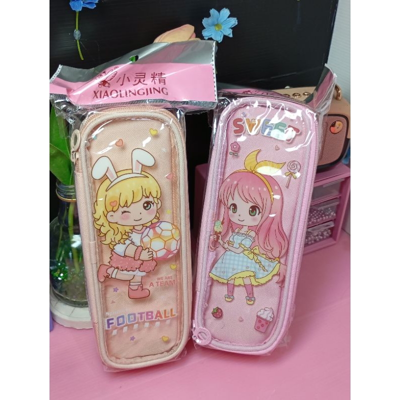 

[Aesthetic by fss.id] kotak pensil/tempat pensil/case pensil transparant lucu mewah