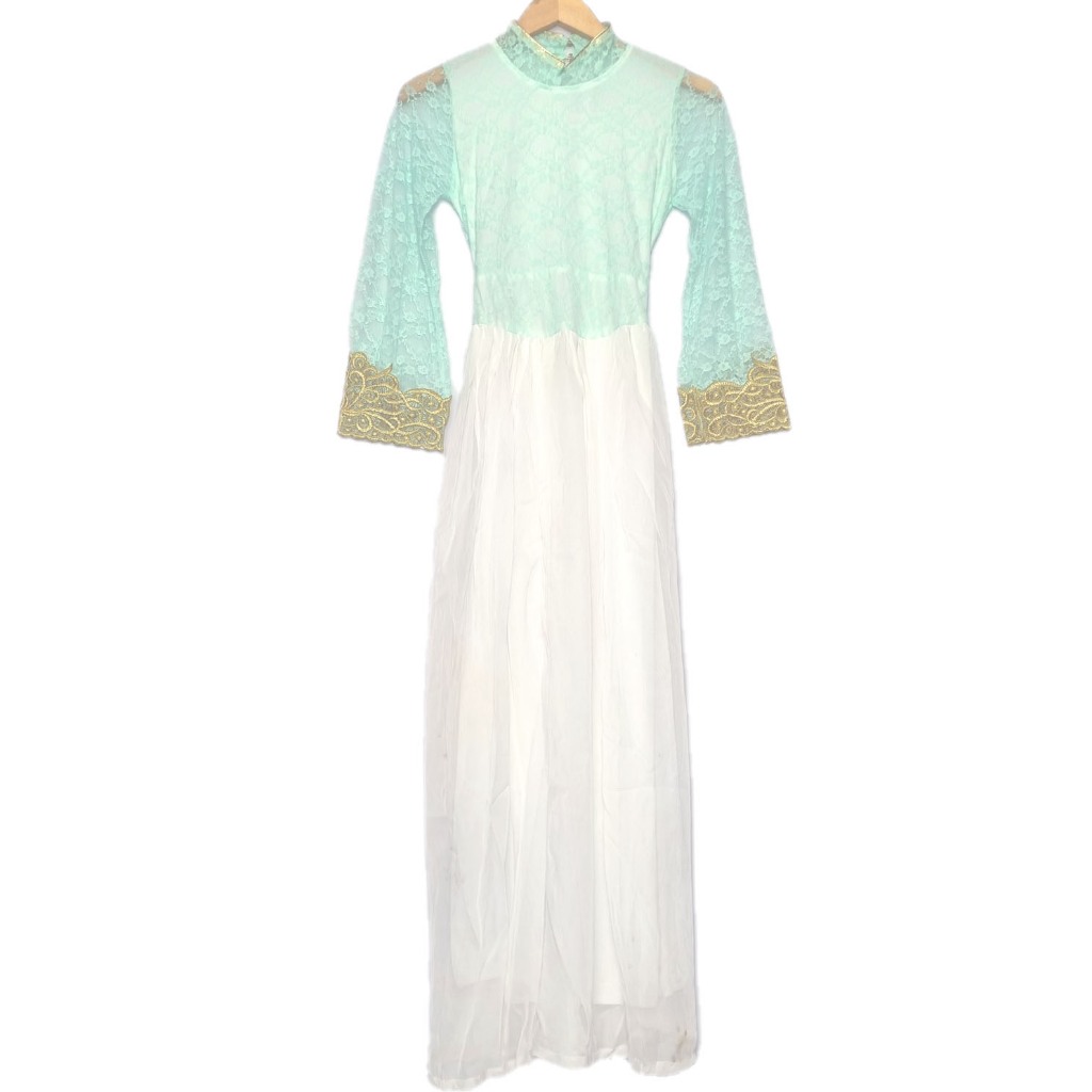 Iyesh 3247 Busana Baju Pakaian Fashion Muslim Wanita Maxi Gamis Dress Pesta Lebaran Lengan Panjang B