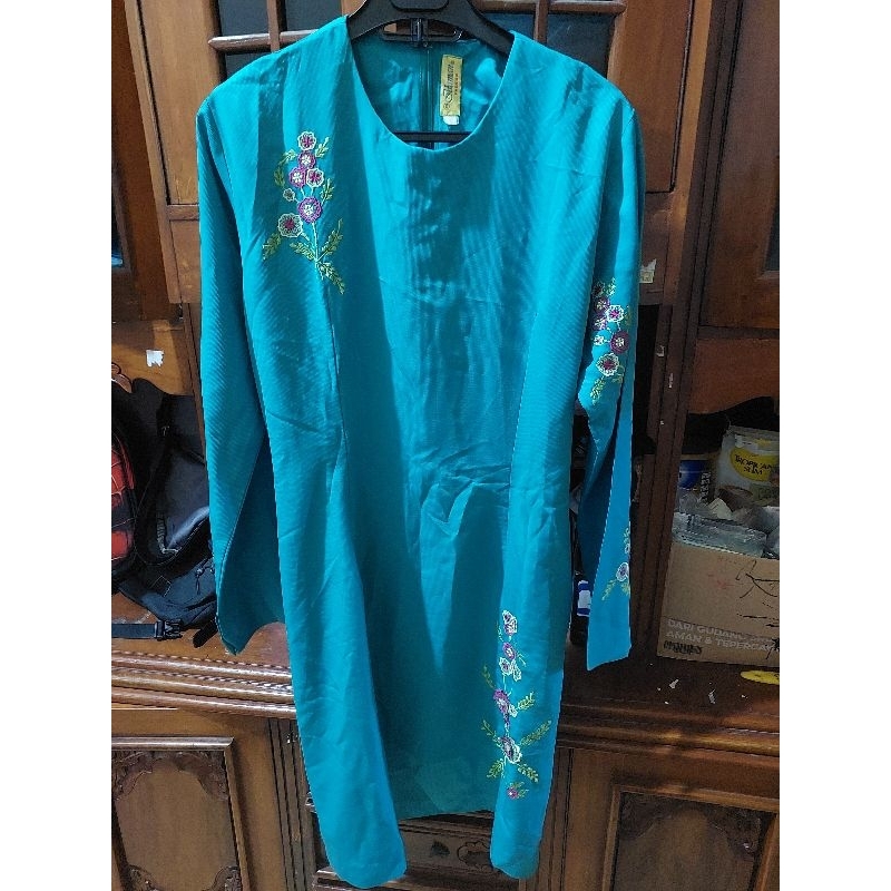 tunik lengan panjang warna hijau toska idaman fashion