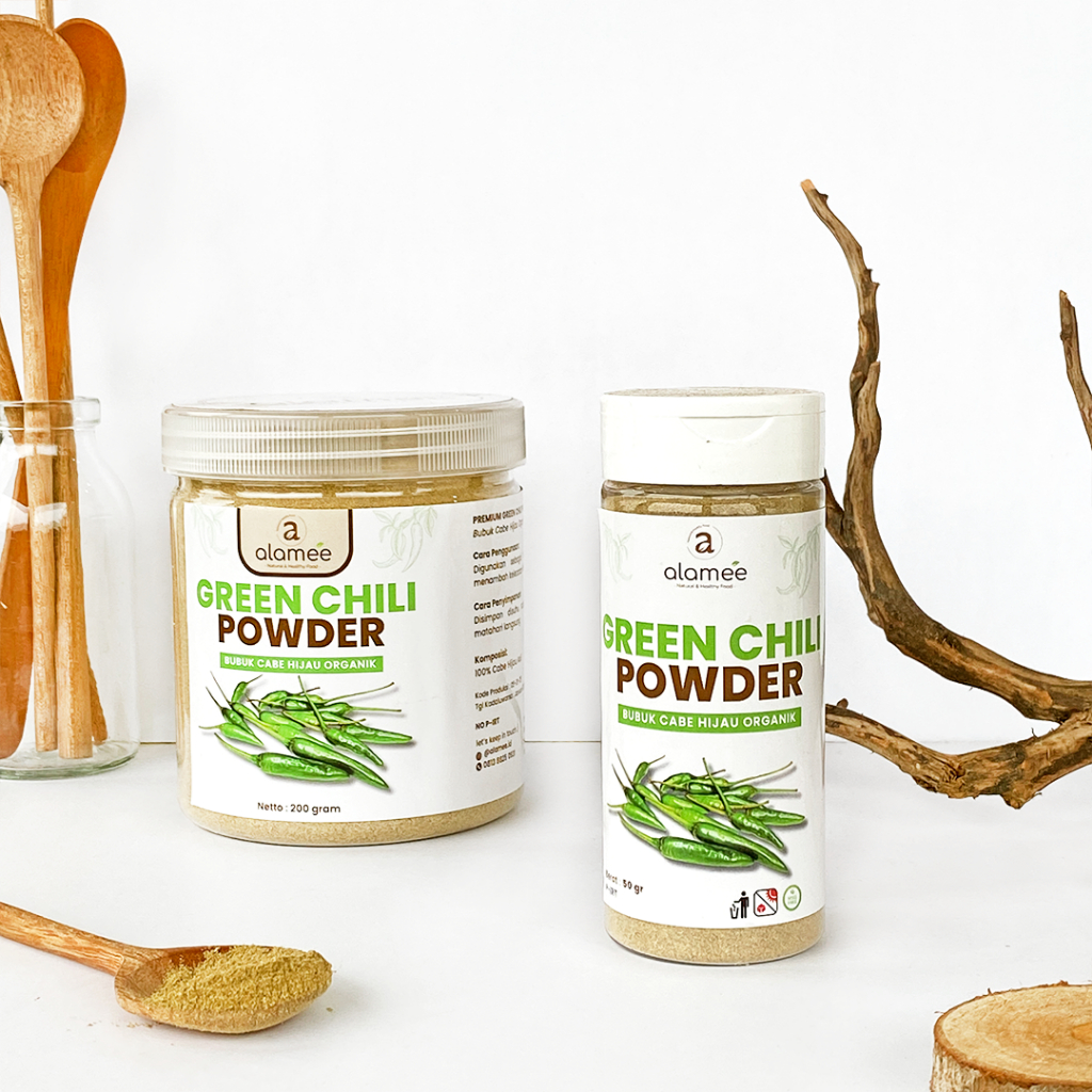 

ALAMEE Cabe Bubuk Hijau Green Chili Seasoning Powder Halus Cabai Bumbu Masak Dapur