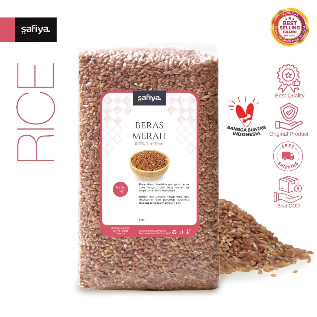 

Safiya Beras Merah Organik 1 Kg Beras Pecah Kulit Premium