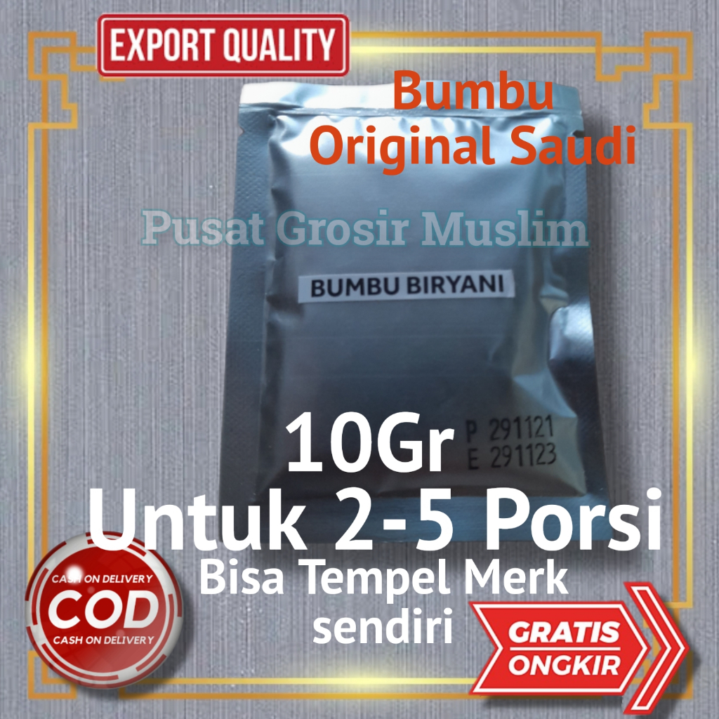 

Bumbu Nasi Biryani isi 10 gram / Bumbu Biryani Nasi INSTAN No MSG 10gr