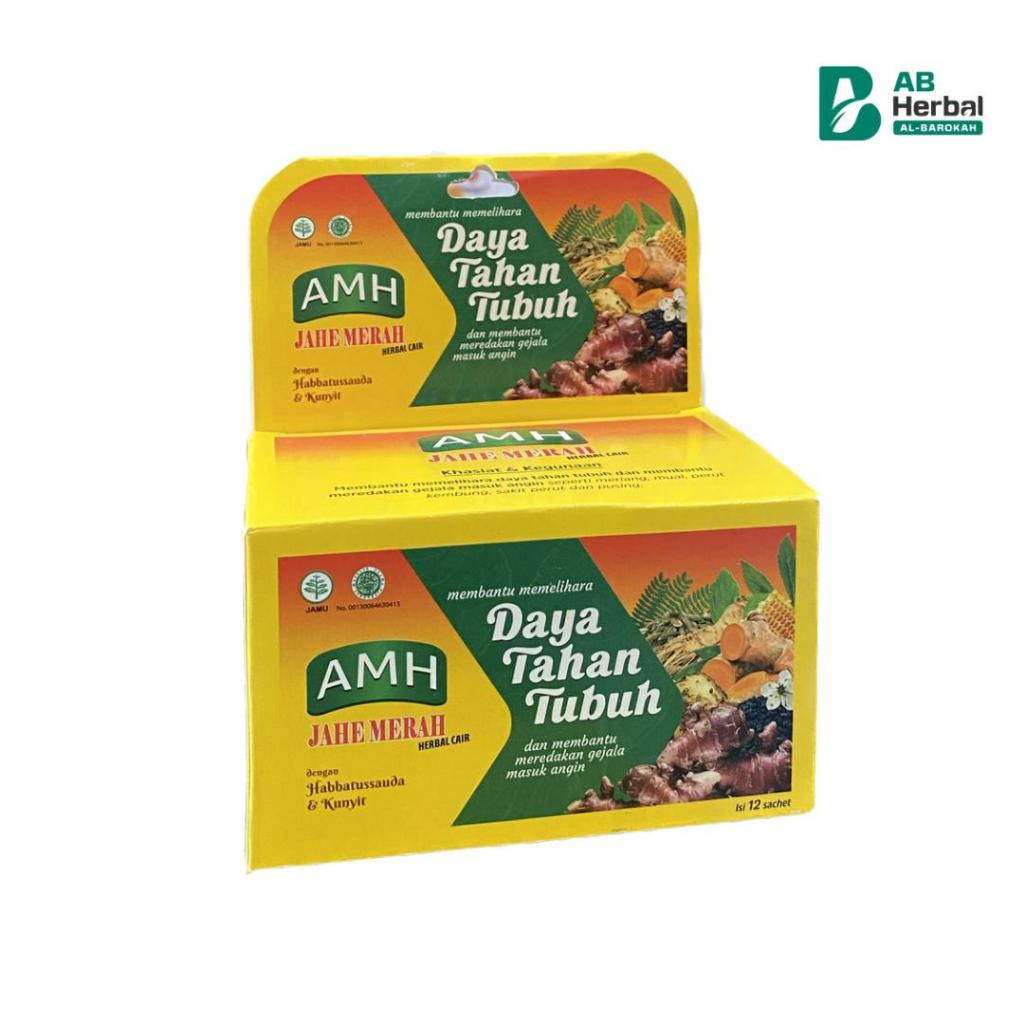 Jahe Merah AMH Herbal Cair [Kemasan BOX isi 12 Sachet]