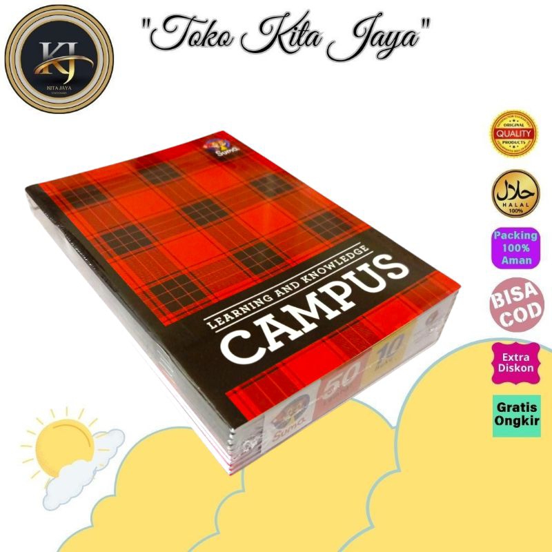 

Buku Tulis Suma Campus 50 Lembar Kertas Putih Tebal