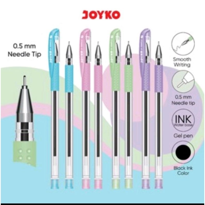 

Gel Pen Pulpen Pena Jel Joyko JK-100NTCO 0.5 mm perpcs