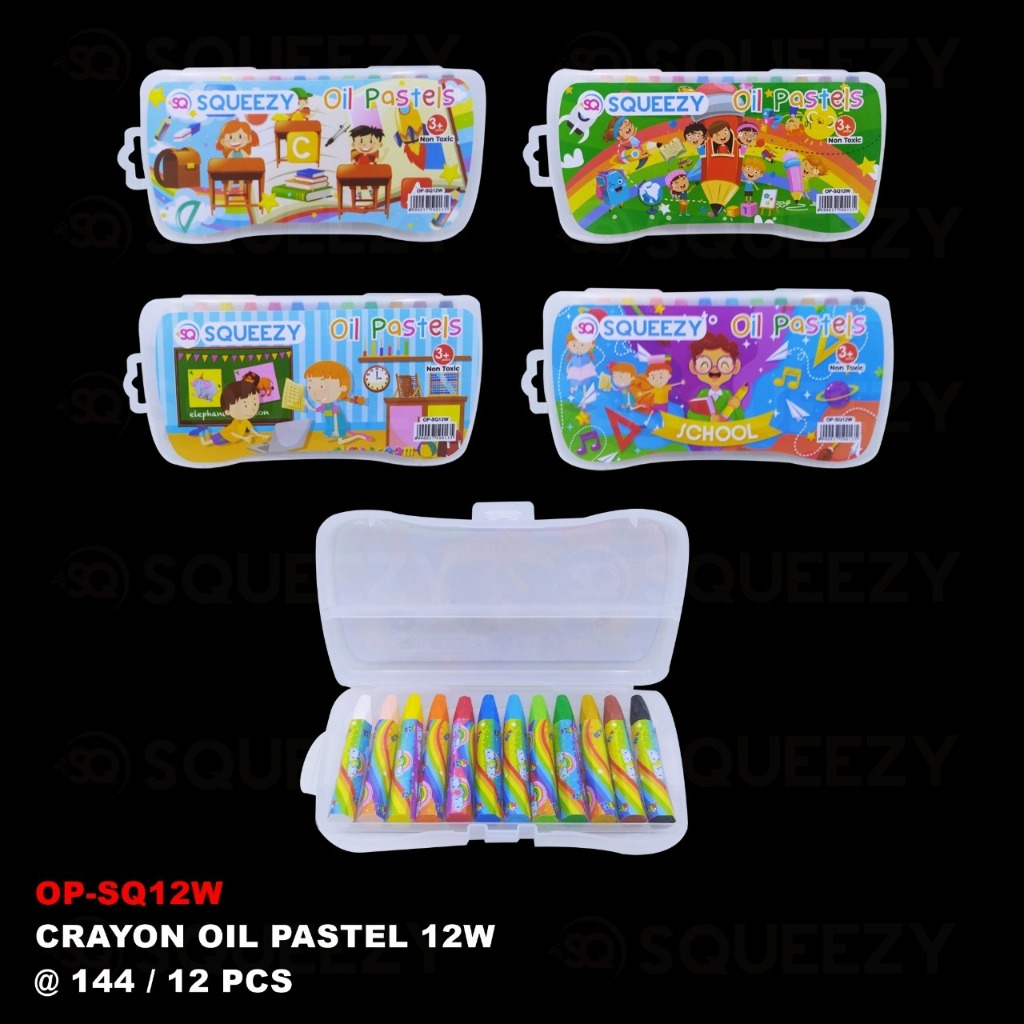 

Harga Grosir 1packs/12pcs Crayon/Krayon Mini 12 Warna Oil pastels OP-SQ12W