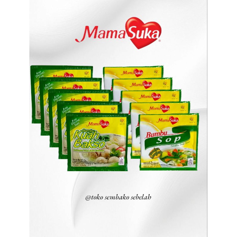 

Mamasuka Kuah Bakso 8gr Dan Sop 5gr || 1 Renteng Isi 12 Sachet