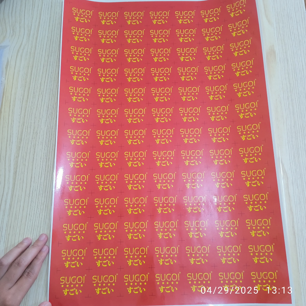 

STIKER BONTAK A3 + LAMINASI GLOSSY/DOFF + KISS CUTTING/DIE CUTTING
