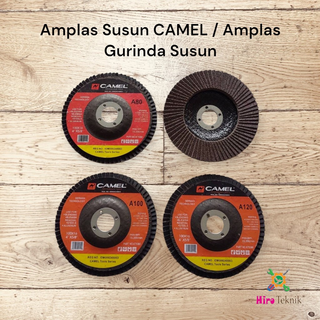 Amplas Susun CAMEL / Amplas Gurinda Susun (5pcs) Flap Disc/AMPLAS SUSUN