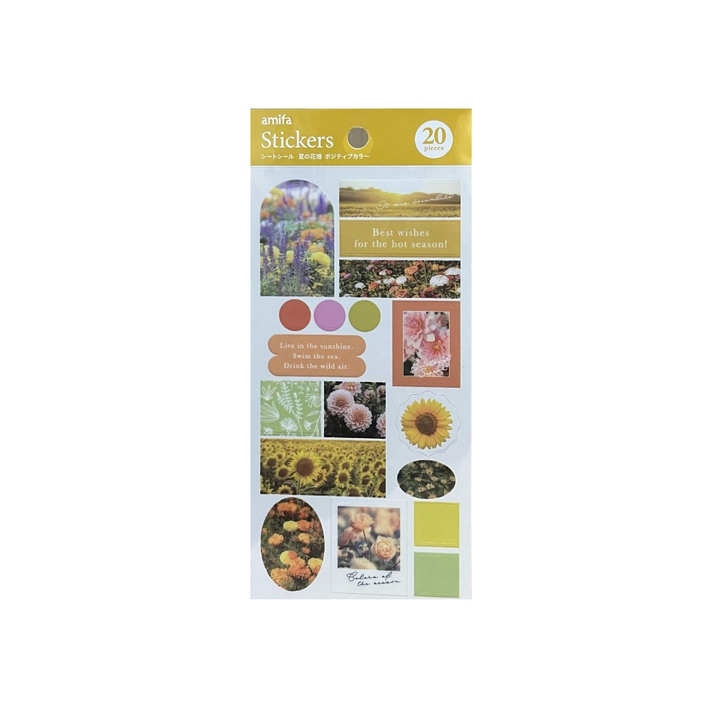 

Amifa Sticker Sheet Summer Flower Field - Positive Colors