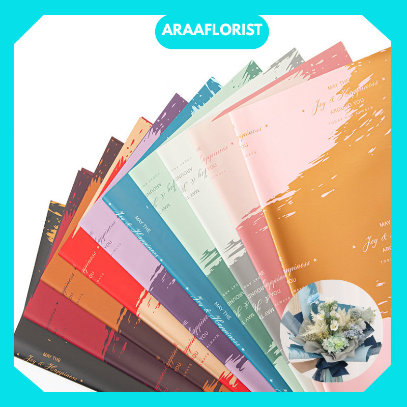 

KB047 FLOWER WRAPPING PAPER Bi COLOR 2 WARNA CELLOPHANE KERTAS BUNGKUS BUNGA/KADO