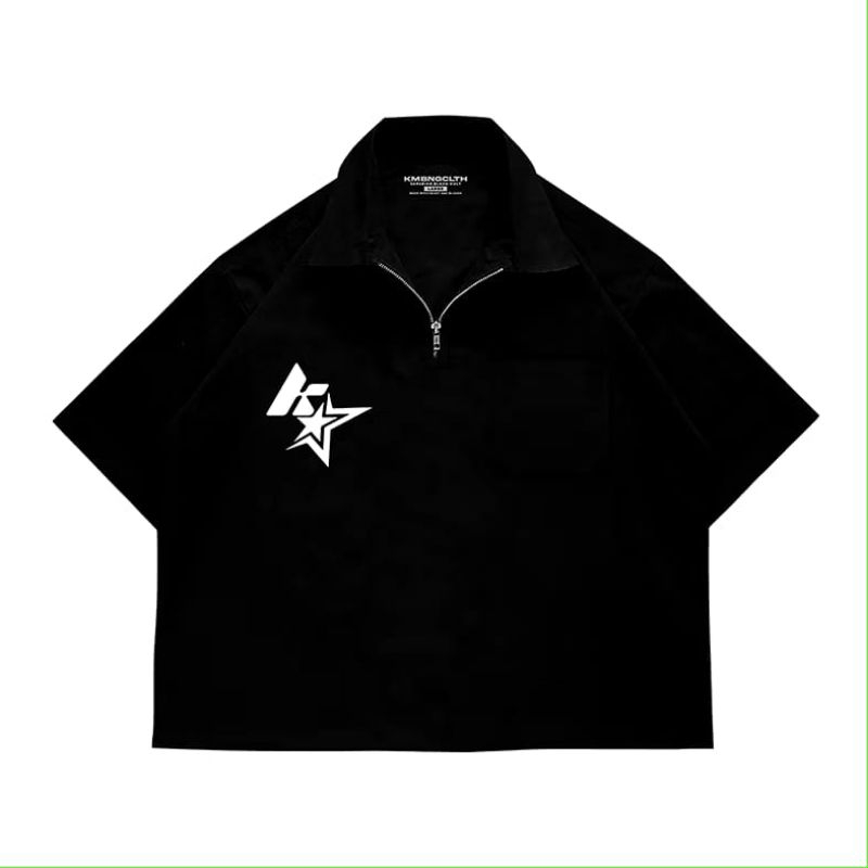 worktshirt Boxy Zipper | Kemeja Boxy Zipper