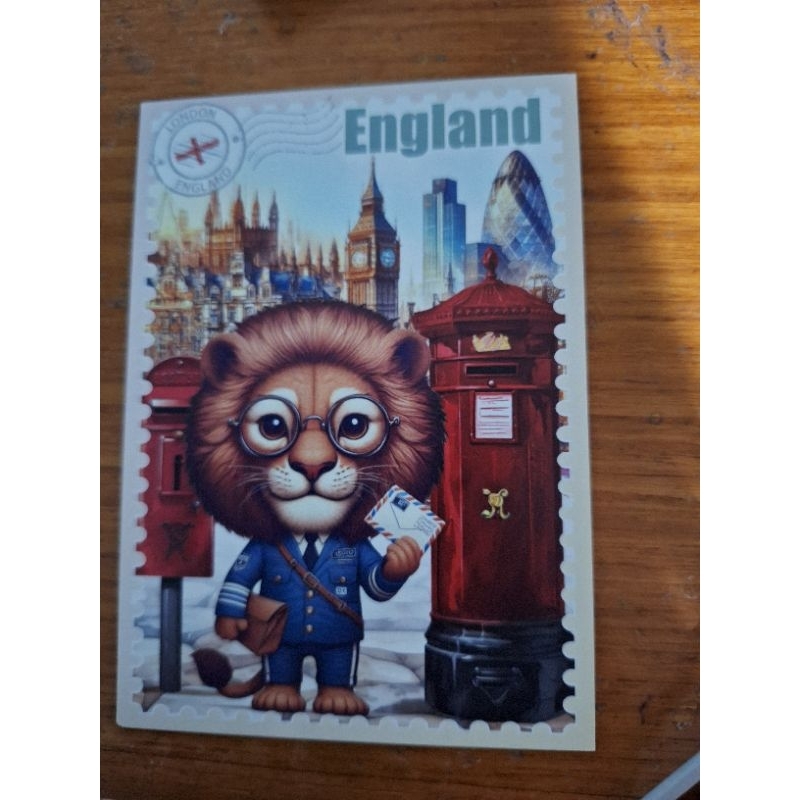 

kartu pos Wonderpost inggris/england postbox postcard