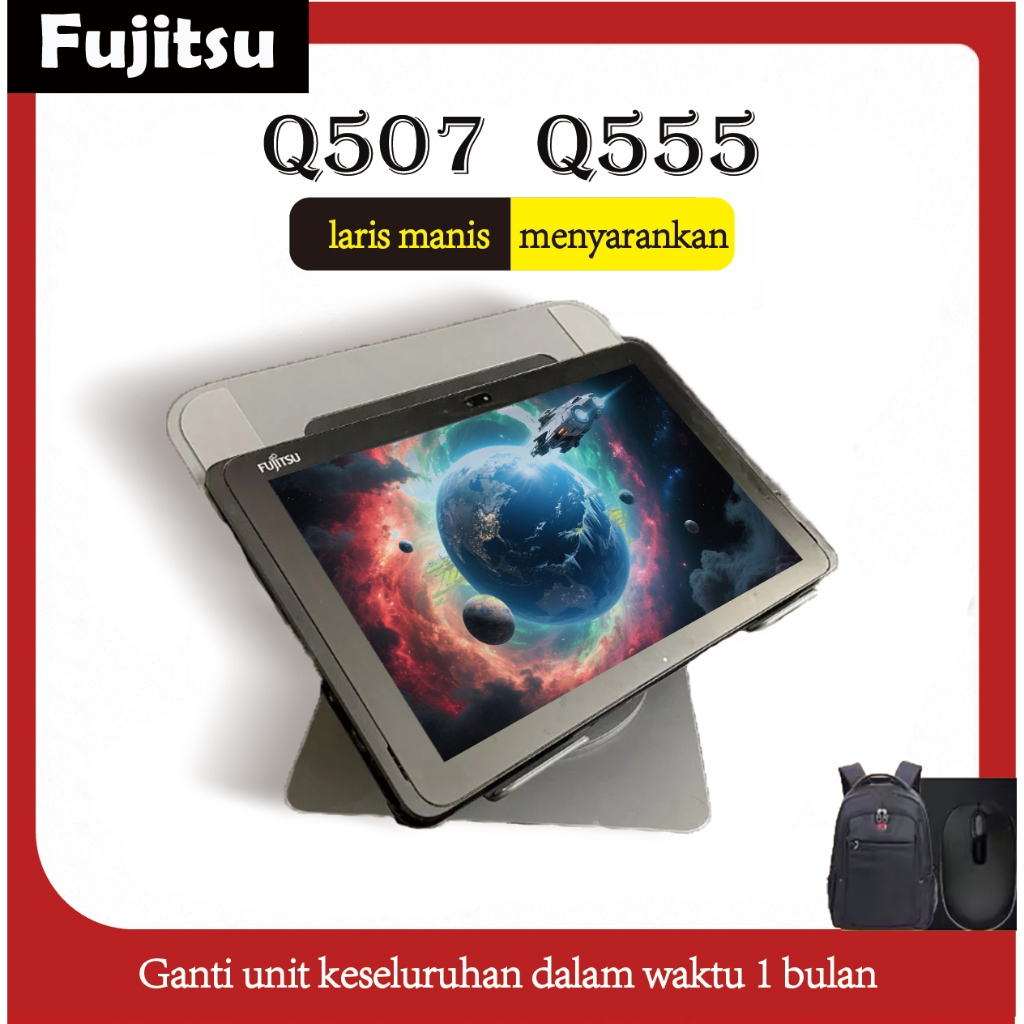 Laptop Fujitsu Q507 Q508 Q555  Tablet Touchscreen atom X5 RAM 4G SSD 16GB 10.1inch PENINGKATAN TERBA