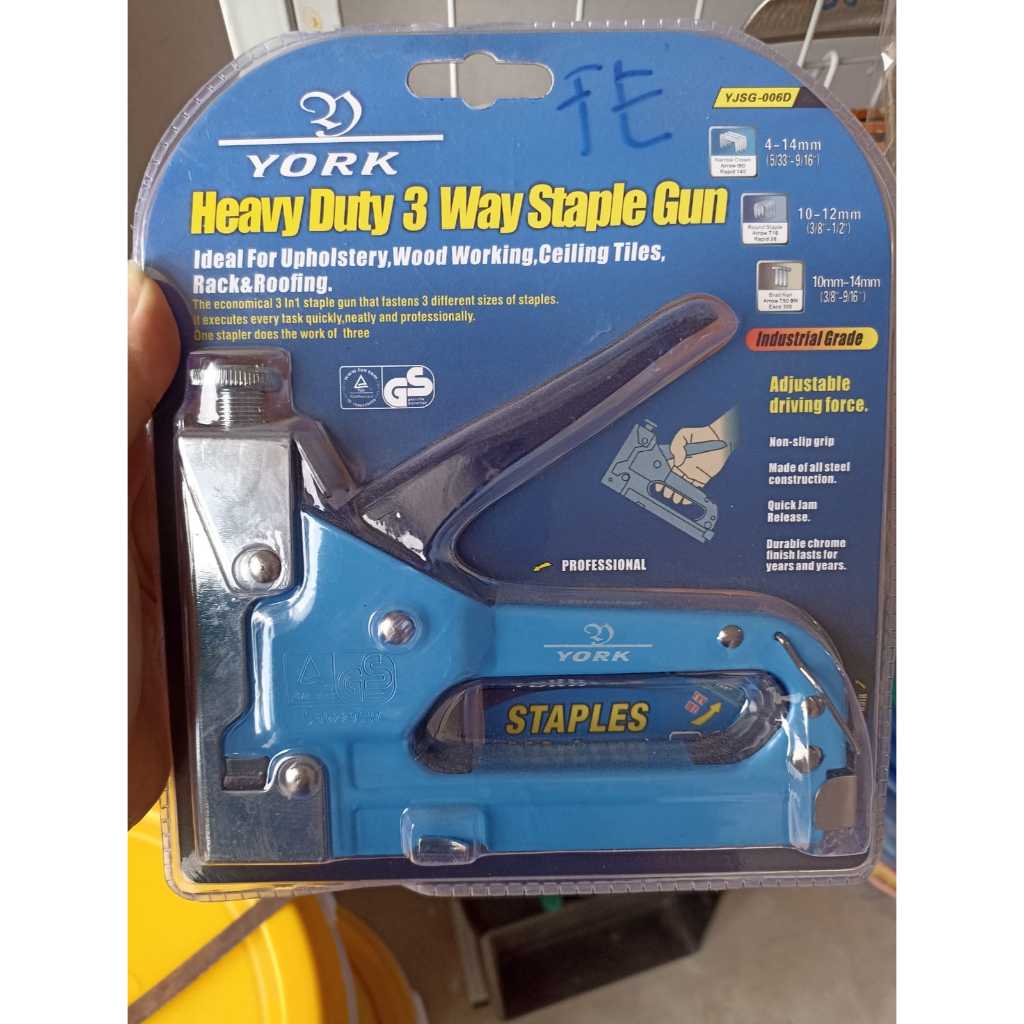 

STAPLES BESAR TRIPLEK kayu HEKTER TUKANG STAPLER YORK STAPLE GUN