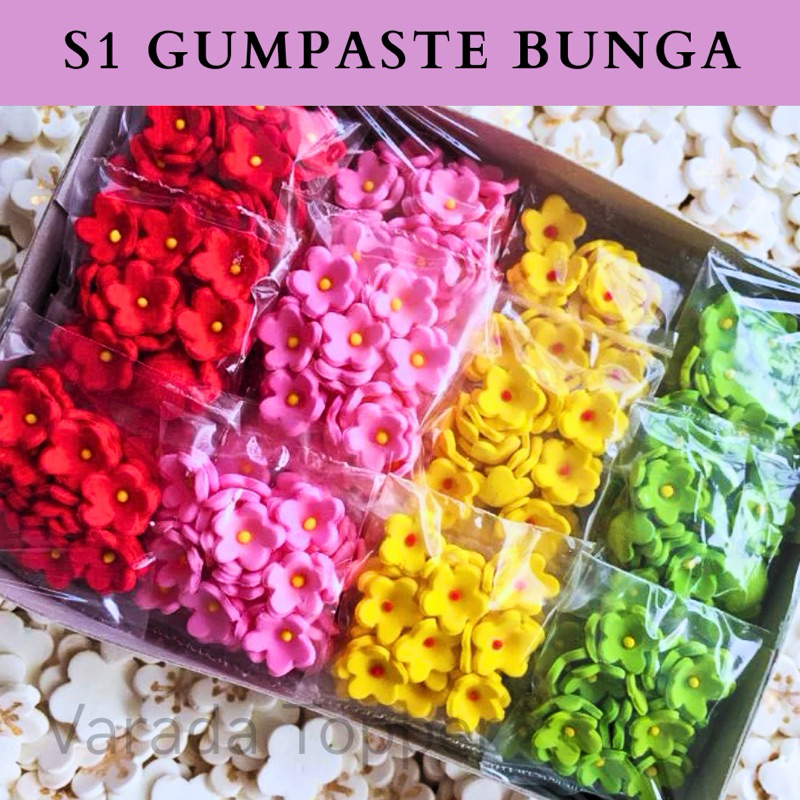 

S1 Gumpaste Bunga Hiasan Kue Tart