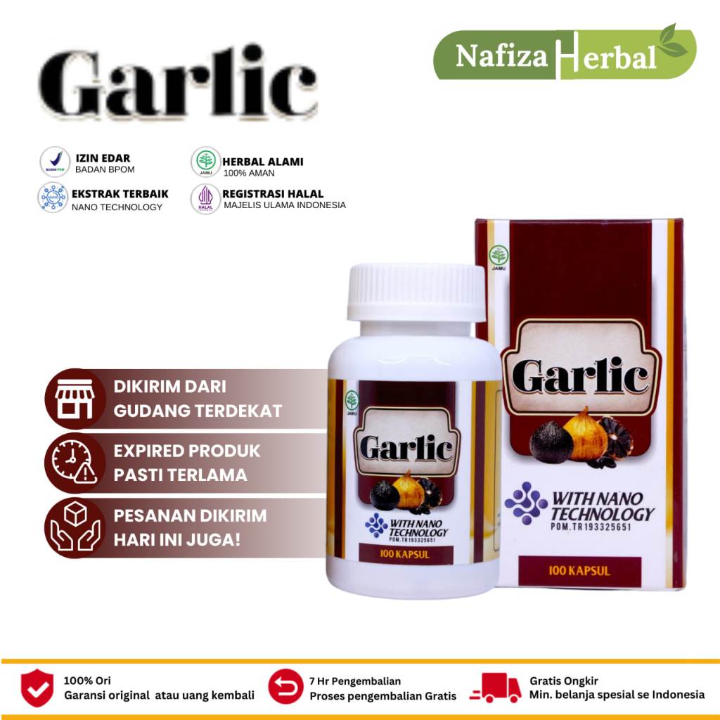 Nafiza Herbal - Walatra Black Garlic Kapsul Bawang Hitam Tunggal