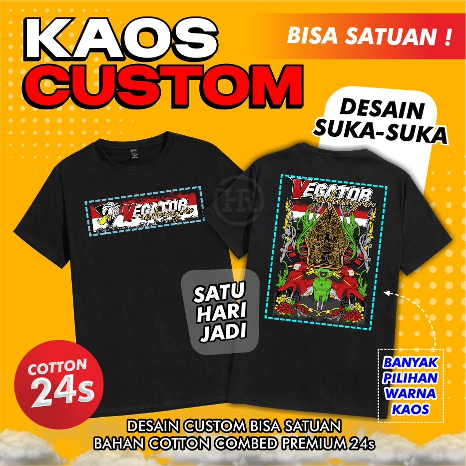 KAOS SABLON CUSTOM DESIGN SENDIRI BEBAS BISA FOTO GAMBAR LOGO KAOS REQUEST SABLON DTF SATU HARI JADI
