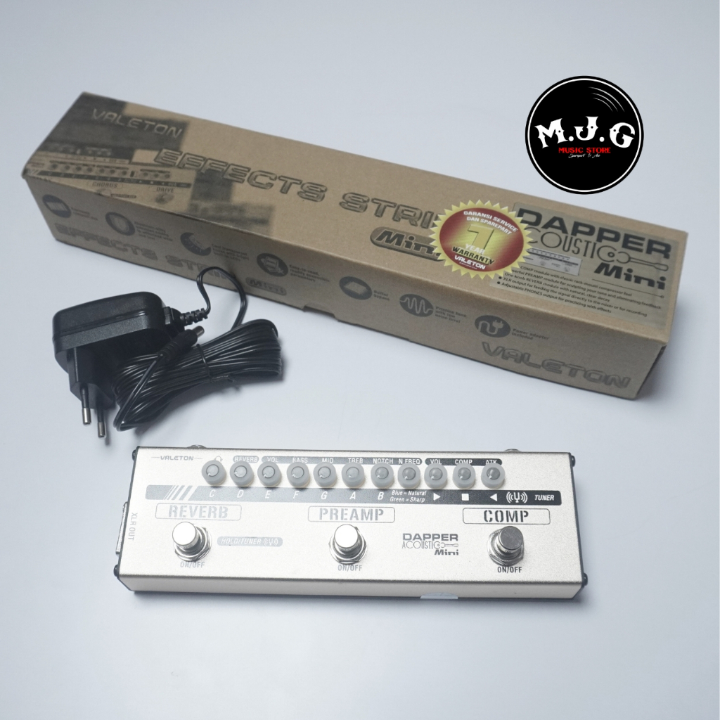 efek pedal gitar akustik valeton dapper acoustic mini strip effect