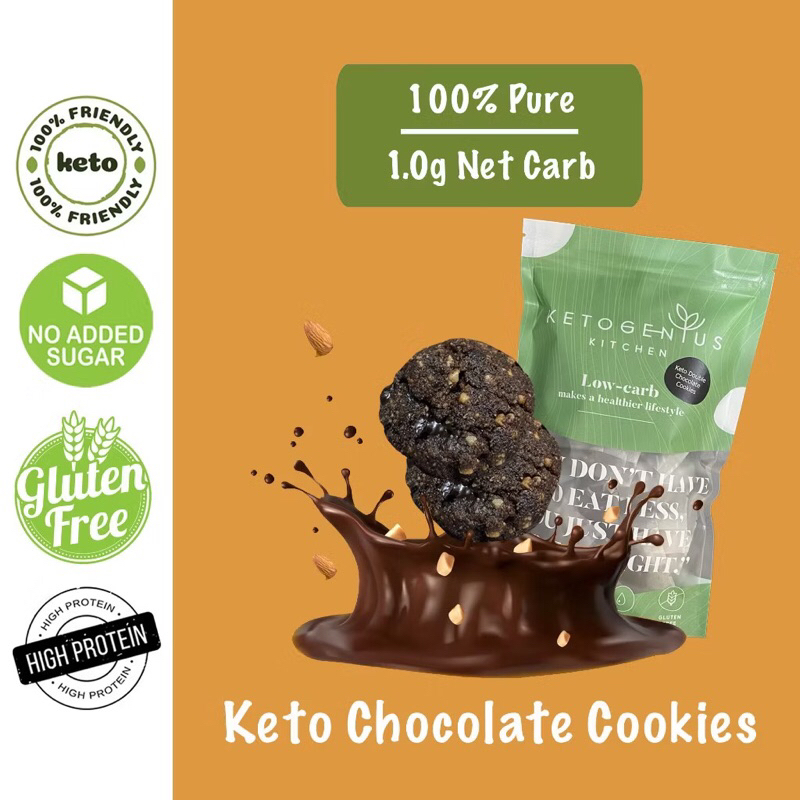 

Ketogenius Kitchen Keto Chocolate / Black Sesame Matcha Cookies - LCHF Keto, Gluten Free, Diabetic friendly