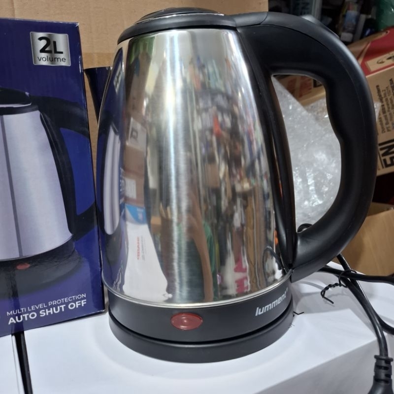 Azparadays - Lumment Teko Listrik 2L Stainless Electric Kettle 400W Pemanas Air
