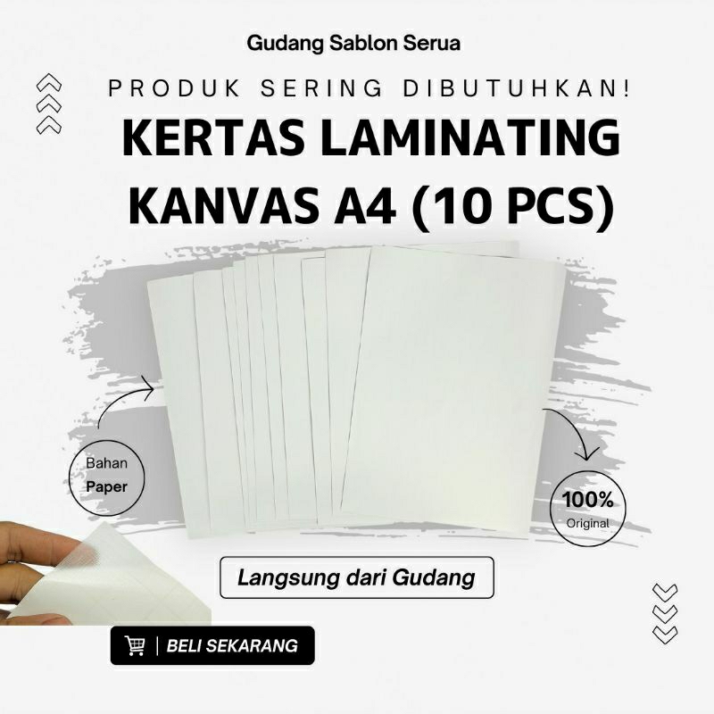 Laminating Kanvas A4 Transparan/KERTAS LAMINASI/LAMINASI FOTO