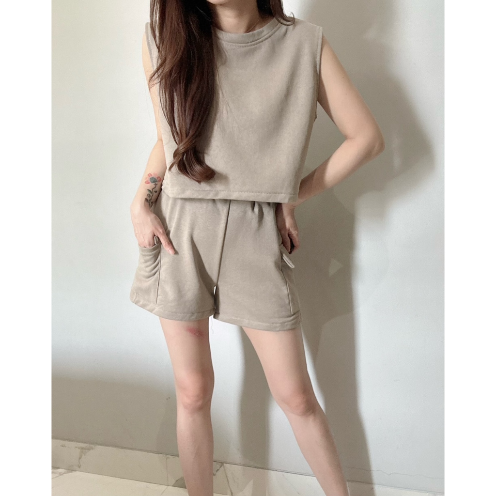 Ndudshop - Jilly set (Kode: 4713) – Setelan Wanita – Setelan Shorts Wanita - Setelan Celana Pendek W