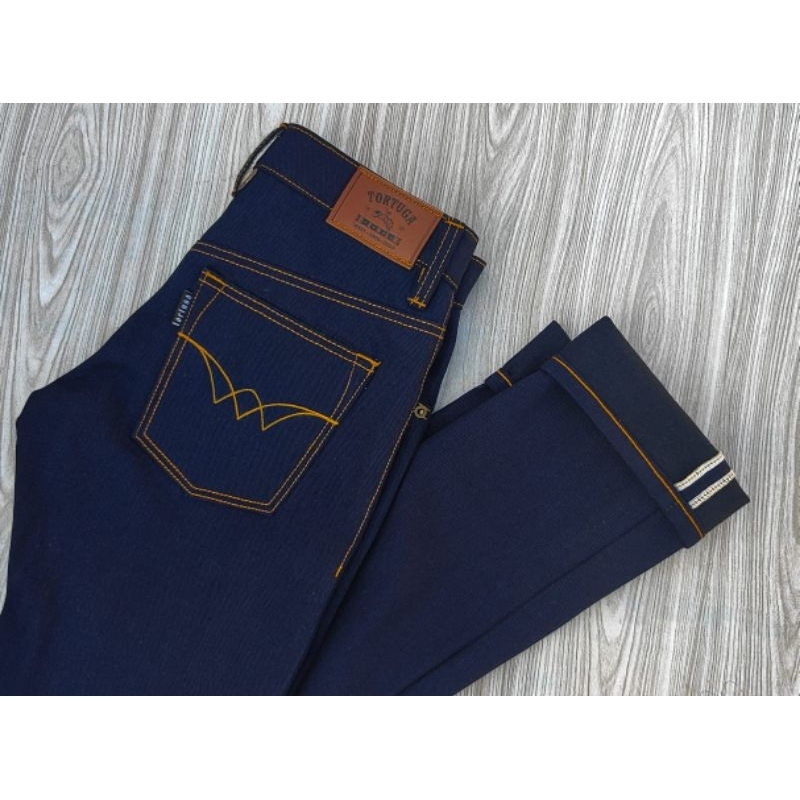 TORTUGA DENIM : Pilgrim WB, wrangler indigo x black 14.5oz selvedge accents