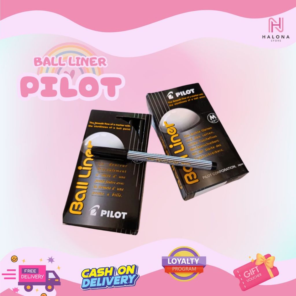 

Pulpen Pilot Ball Liner 0.8mm – Tinta Cair Tajam dan Halus | Original Japan