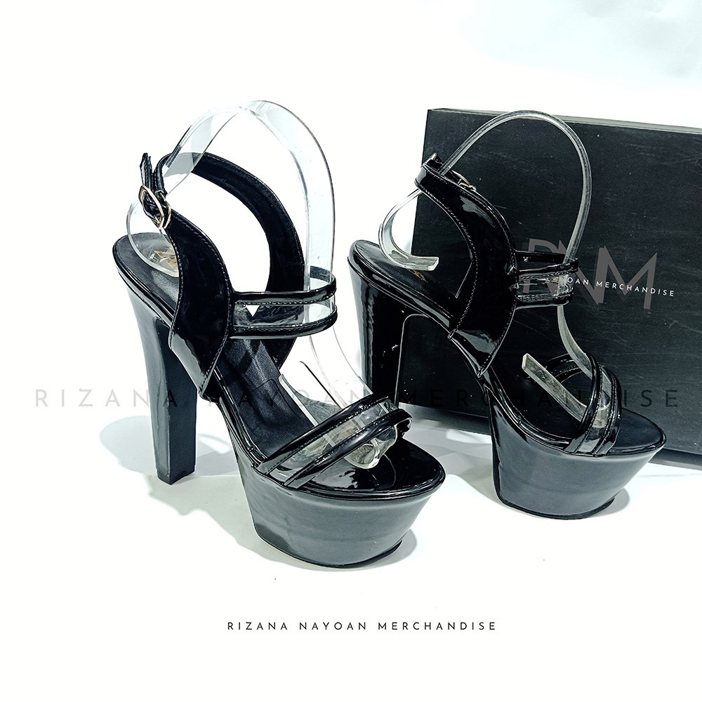 Heels 15 cm Tali Mika Glossy High Heels Wanita RNM.Market