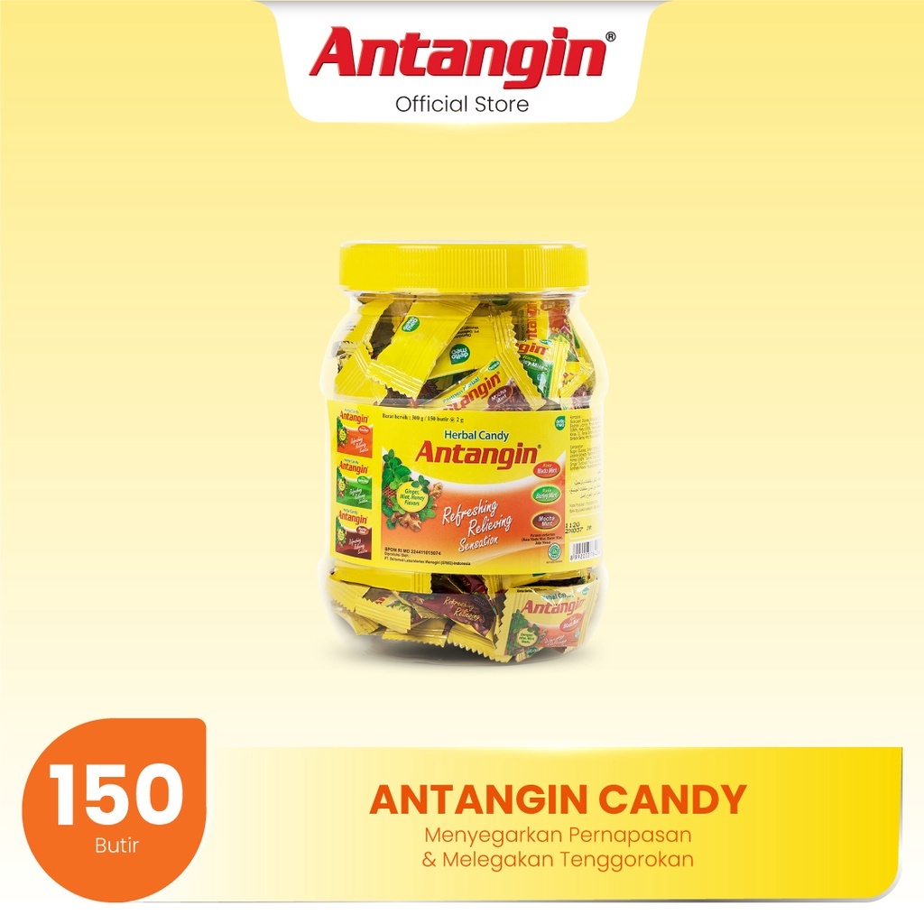 

Antangin Permen Herbal Toples 150 Butir Aneka Rasa - Pelega Tenggorokan - Antangin Candy 1 Toples 15