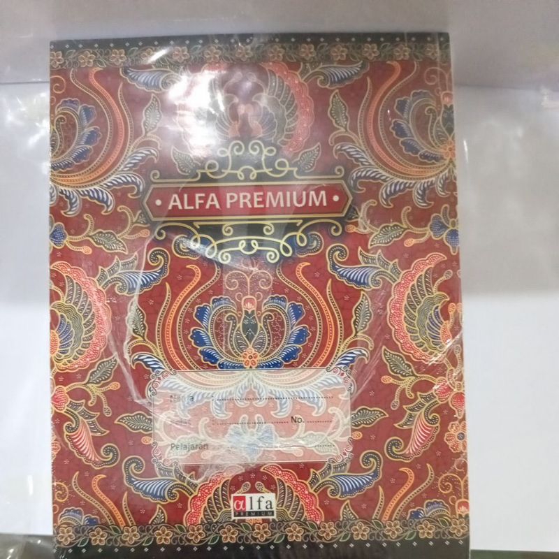 

BUKU TULIS ALFA PREMIUM PENDEK KECIL MOTIF Batik 38lbr / 10buku.