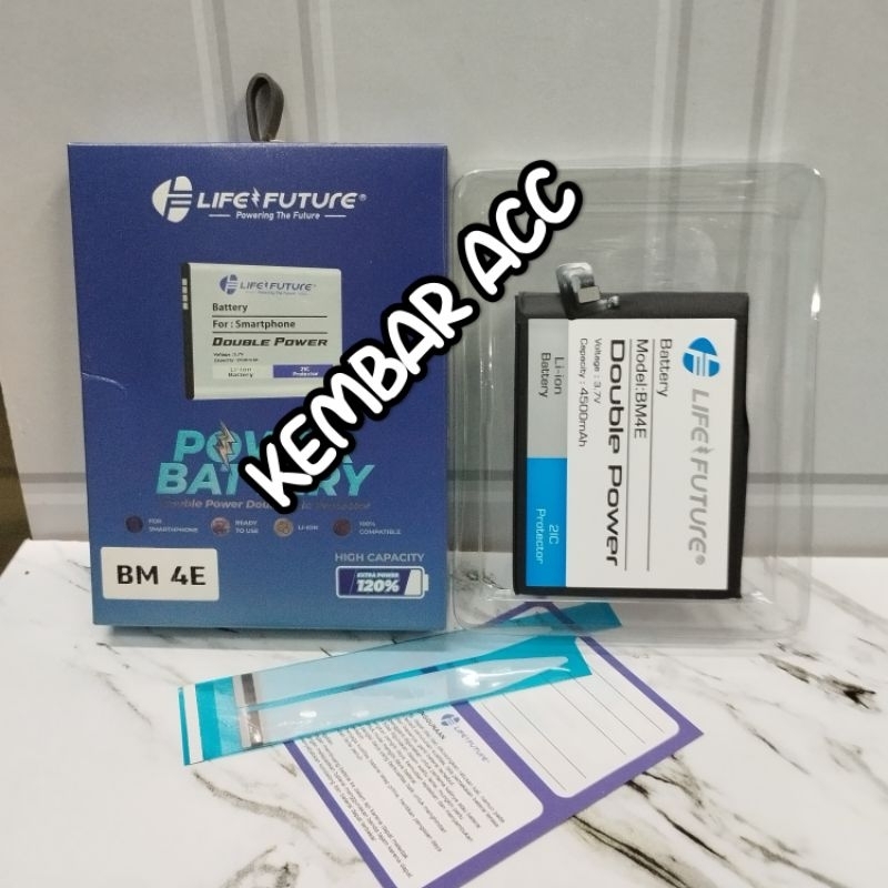 Baterai LF Double Power Life Future ~ BM4E/BM 4E Pocophone F1 Batre Batrai Baterai