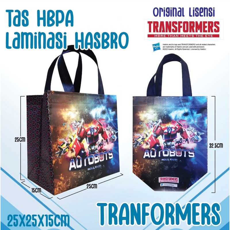 

(HARGA 1 PCS) Tas laminasi spunbond 25x15x25 / Goodiebag ultah anak / Tas ultah / Tas ulang tahun / Goodiebag Spunbond / Tas kado