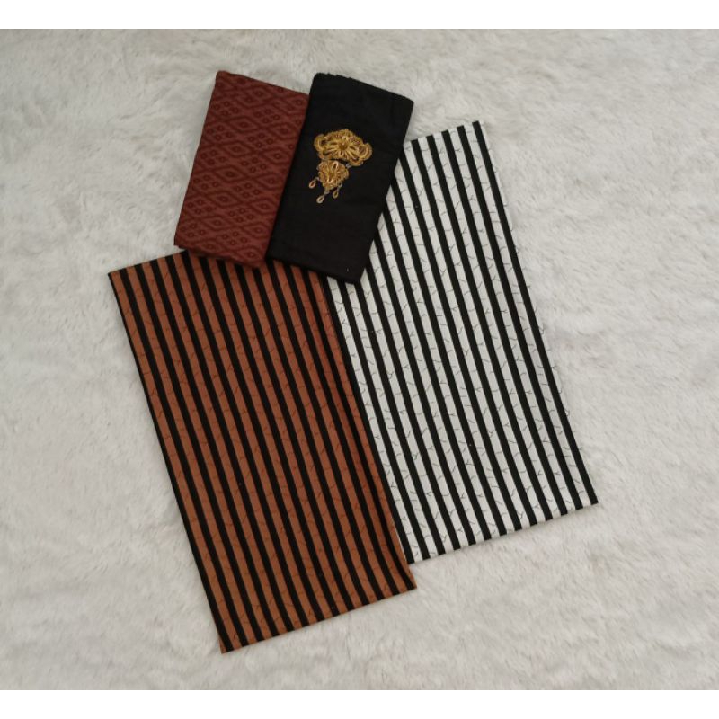 Depot kain batik lurik coklat lurik putih katun halus motif salur lurik seragam batik lurik jogja