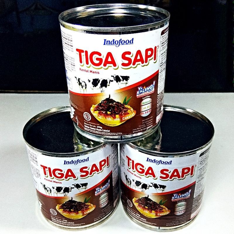

Susu Kental Manis Tiga Sapi Rasa Cokelat 500gr / Tiga Sapi SKM Rasa Coklat 500gr