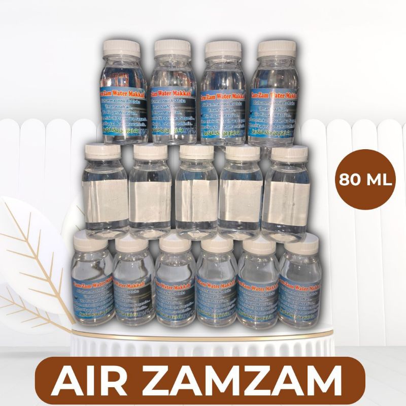 

Air Zamzam 80 ml | Air Zamzam Asli Mekkah | Oleh Oleh Umroh | Oleh-oleh Haji | Air Zamzam Mini