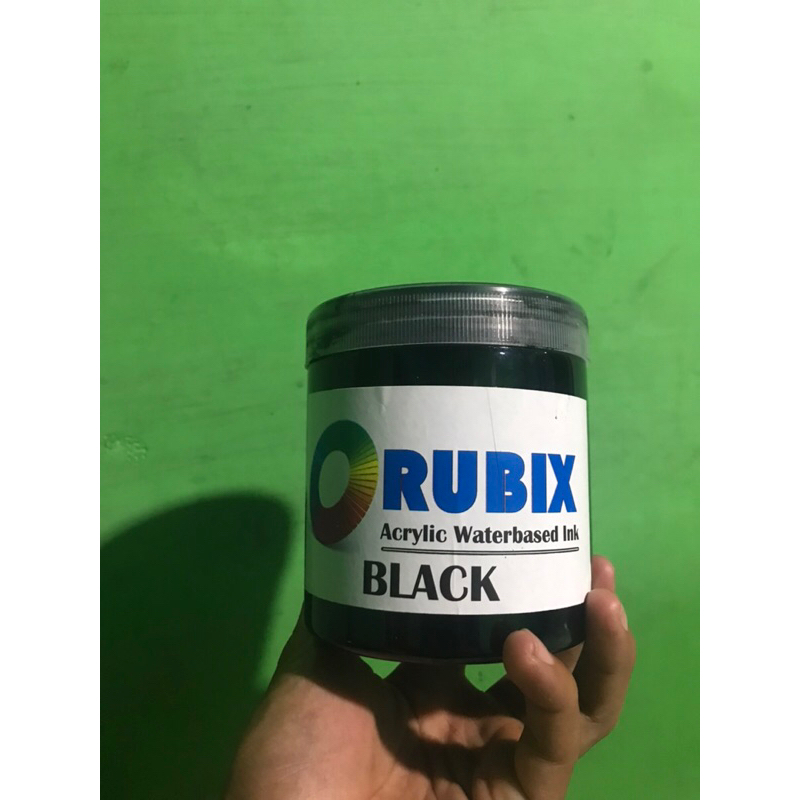 

cat untuk sablon rubix warna hitam 500 gr
