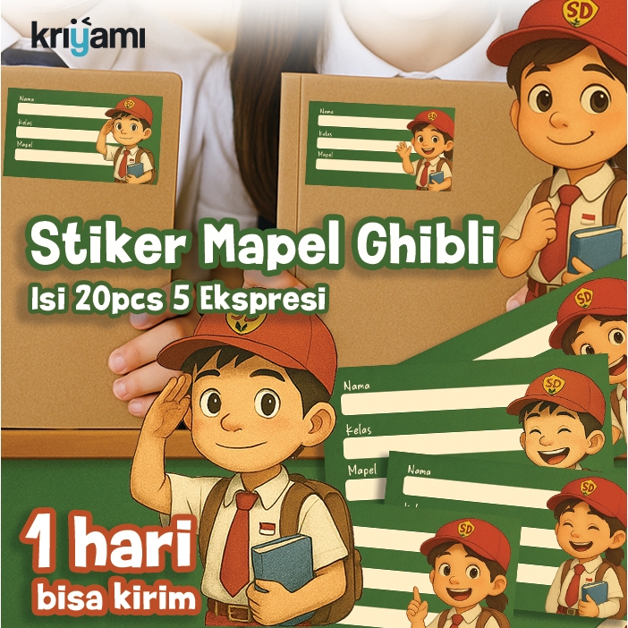 

KRIYAMI Ghibli Sticker Mapel bisa ditulis | Label Buku Pelajaran Sekolah | Stiker mata pelajaran