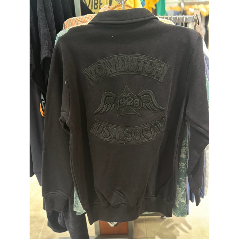VONDUTCH sweater hoodie jaket full black NEW ORIGINAL 100%
