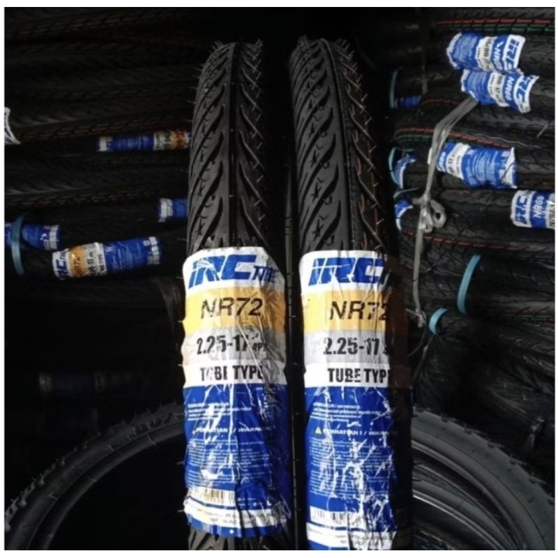 BAN LUAR DEPAN IRC NR 72 225-17 TUBE TYPE RING 17 BAN UNTUK SEMUA MOTOR IRC TUBE TYPE