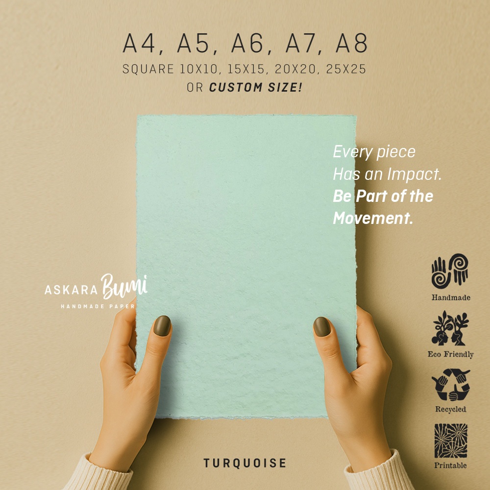 

Kertas Daur Ulang // Handmade // Ramah Lingkungan // eco friendly // Turquoise