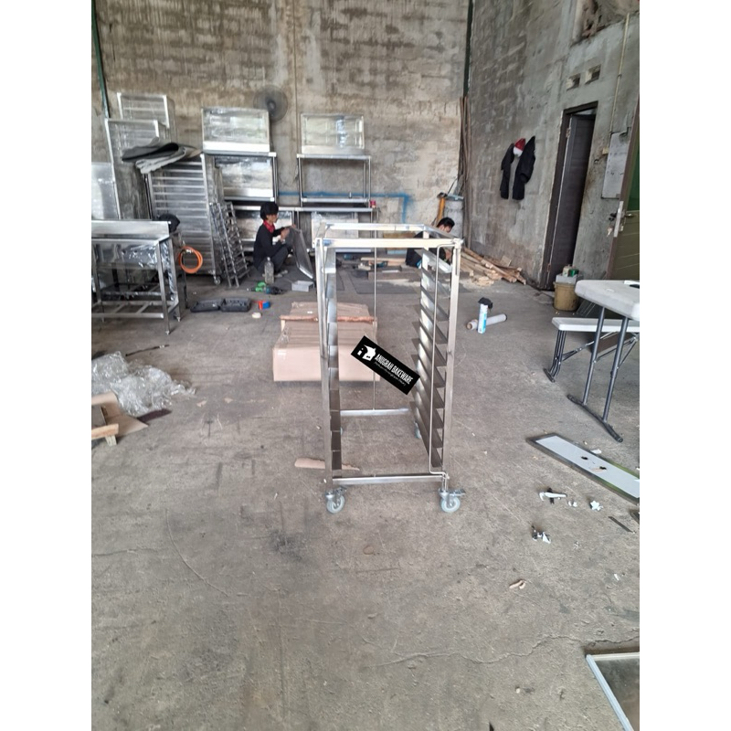 RAK TROLY RAK LOYANG STAINLESS 10 susun UKURAN LOYANG 40X60