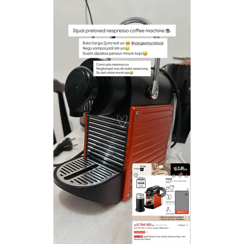 Nespresso Pixie Coffee Machine