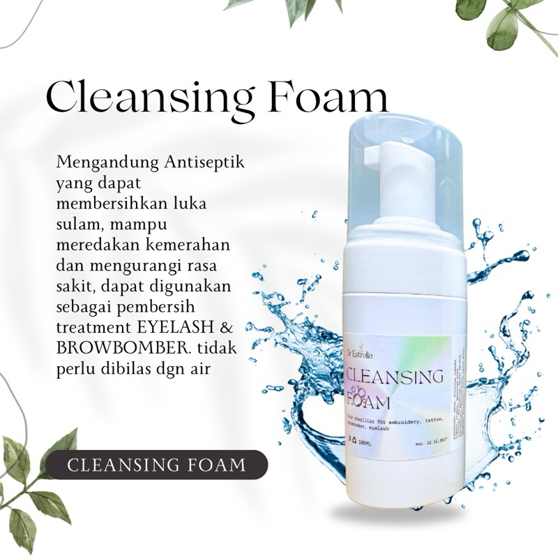 foam sulam alis antiseptik sabun pembersih sulam blue soap geen soap sulam