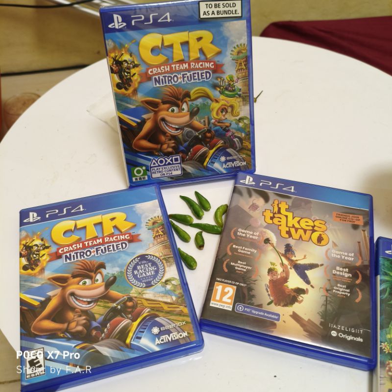 Bd PS4 PS5 CTR It Takes Two CRT Nitro Fueled Crash N Sane Trilogy