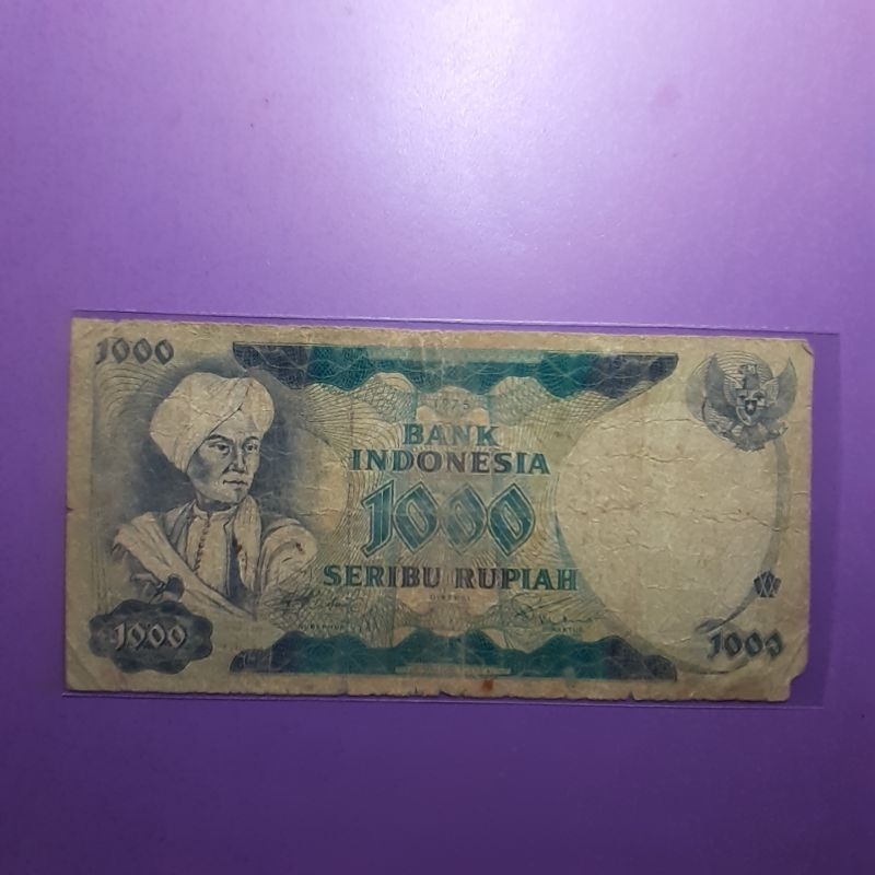 uang kuno 1000 rupiah diponegoro