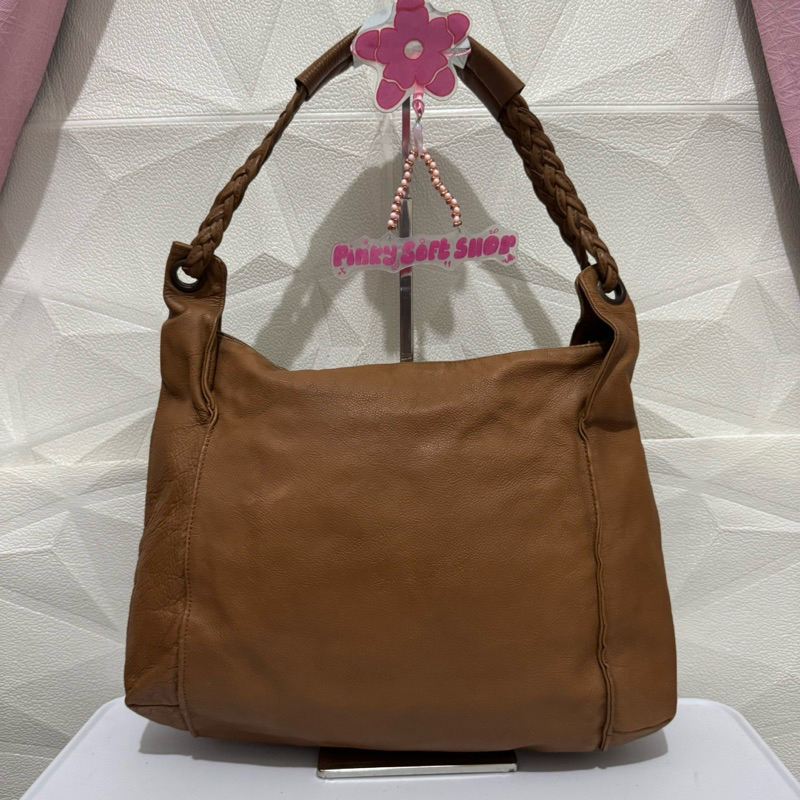 tas tote hobo kulit asli. tas tote hobo wanita. coklat