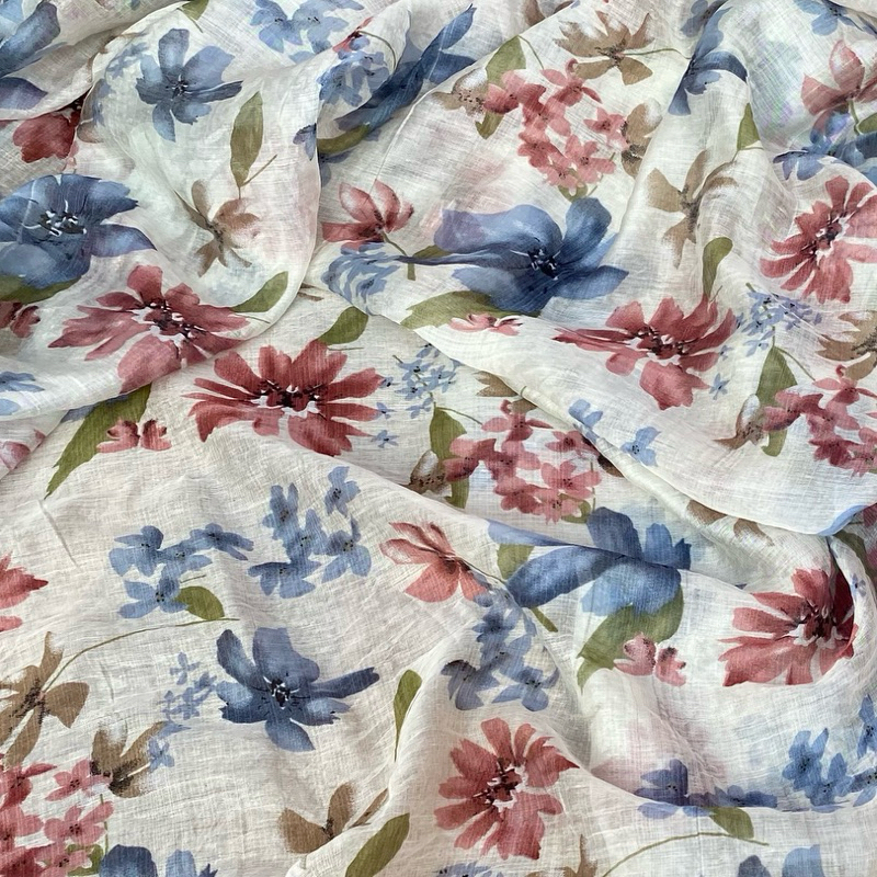 kain katun silky motif/kain silky sutra/kain silky sutra/kain motif cantik/kain motif bunga